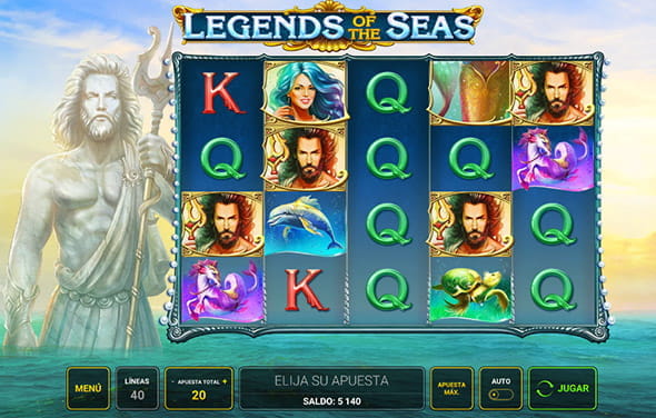 Legends of the Seas slot screen by Novomatic.