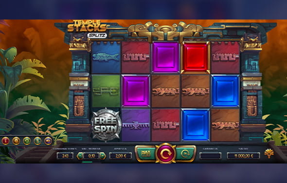 Play Temple Stacks: Splitz slot by Yggdrasil at an online casino.