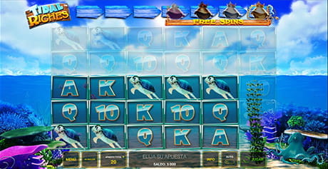 Tidal RichesTM slot screen from Novomatic.