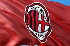 Flag of the football club AC Milan.