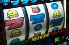 Screen of a slot machine.