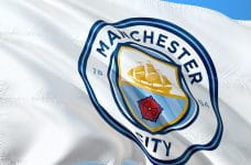 Flag of the English football club Manchester City.